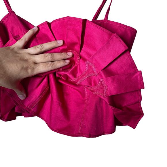 Reformation Pink Shia Tank Crop Top sz 2 - Picture 5 of 6